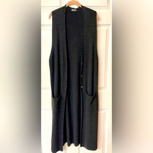 Bally Gray/black sweater duster